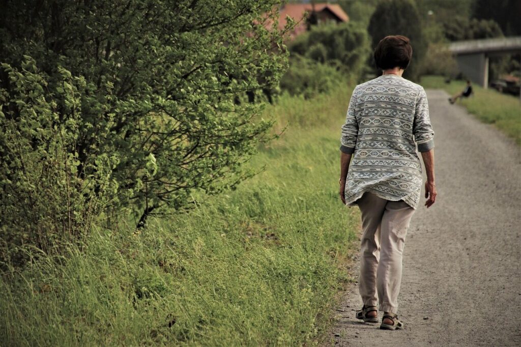 senior, lonely, the path, walking, himself to himself, silence, retired, walk, in free, independently, pensive, depression, loneliness, depressed, one, the elderly, uncertainty, grandmother, personal, trail, go for a walk