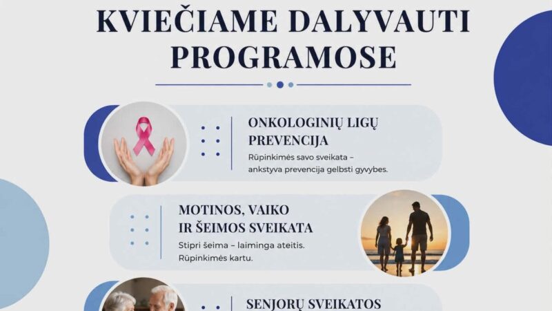 Trakų gyventojams, svarbi žinia: startuoja nemokamos sveikatos stiprinimo programos