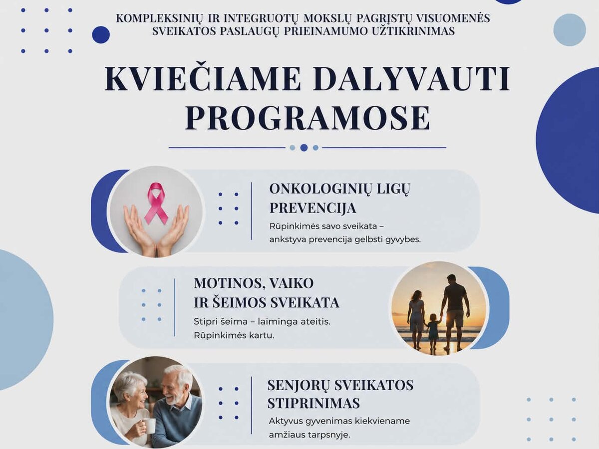Trakų gyventojams, svarbi žinia: startuoja nemokamos sveikatos stiprinimo programos