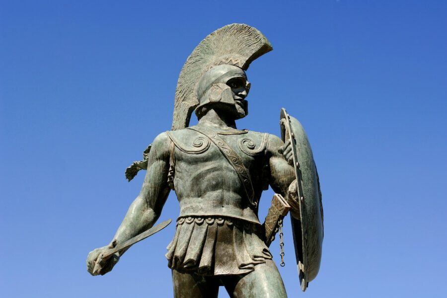 gray soldier statue